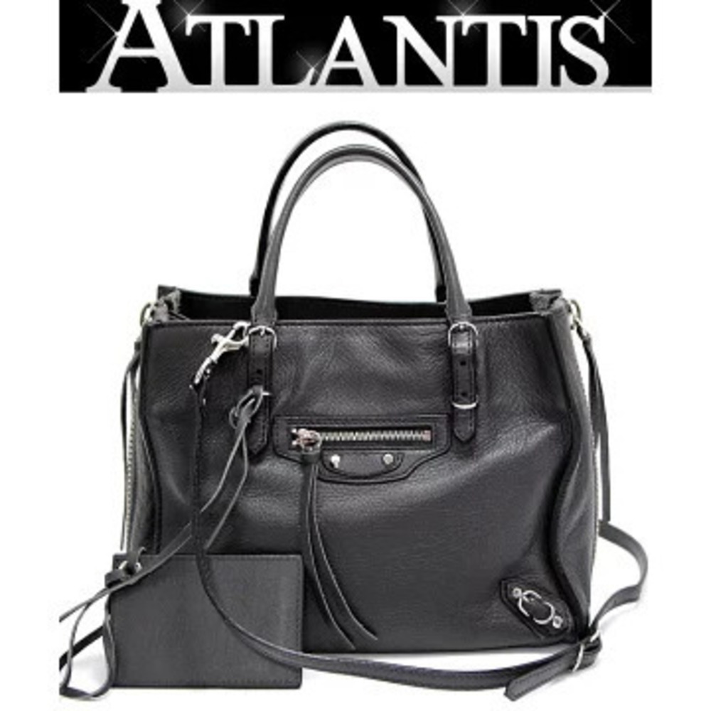 Balenciaga Paper Handbag Leather Gray